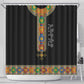Ethiopia Saba Kemis Habesha Style Shower Curtain Black Color