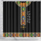 Ethiopia Saba Kemis Habesha Style Shower Curtain Black Color