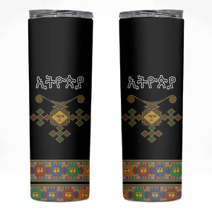 Ethiopia Saba Kemis Habesha Style Skinny Tumbler Black Color