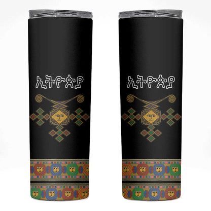 Ethiopia Saba Kemis Habesha Style Skinny Tumbler Black Color