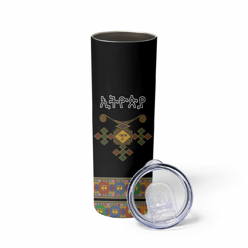 Ethiopia Saba Kemis Habesha Style Skinny Tumbler Black Color