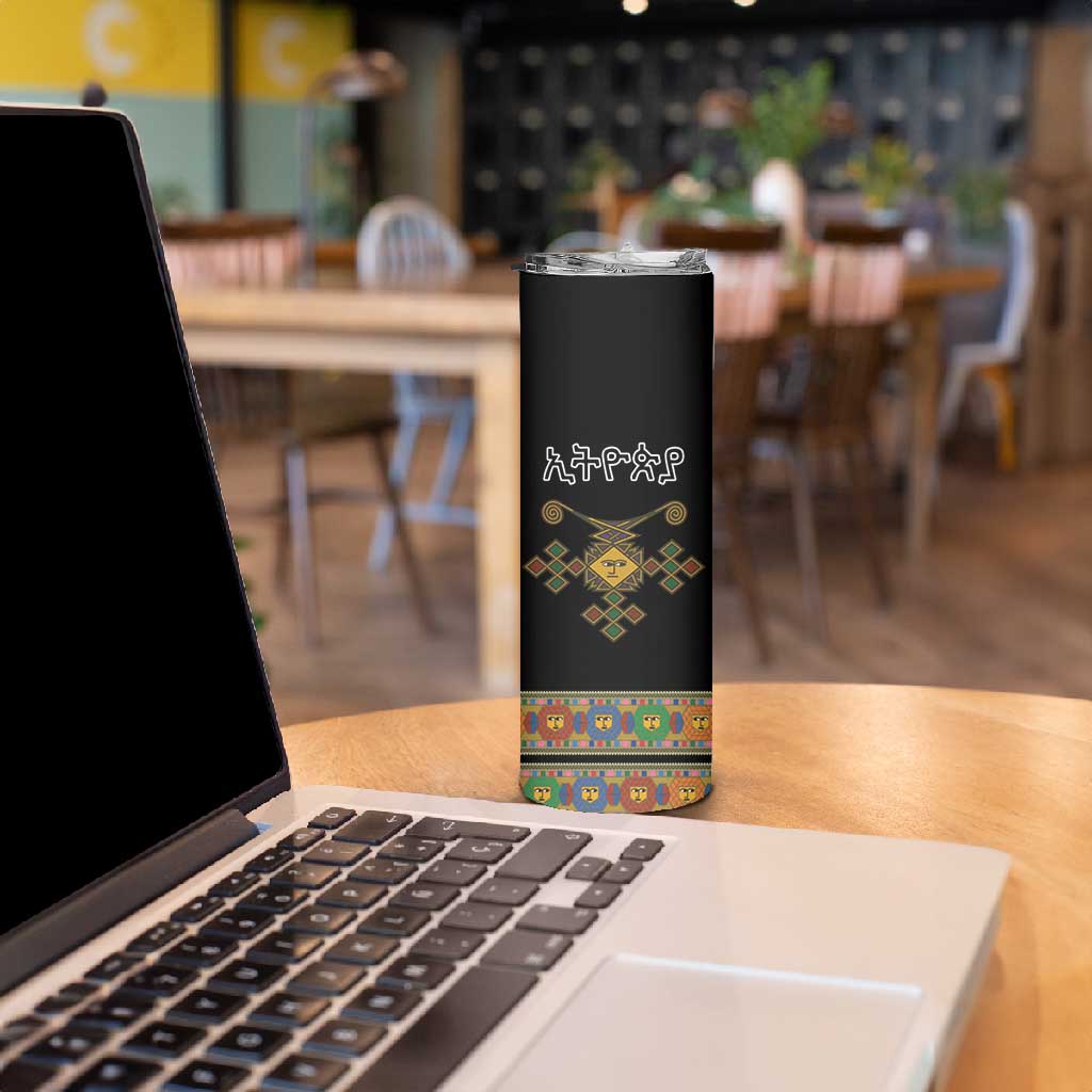 Ethiopia Saba Kemis Habesha Style Skinny Tumbler Black Color