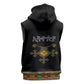Ethiopia Saba Kemis Habesha Style Sleeveless Zip Hoodie Black Color - African Pride