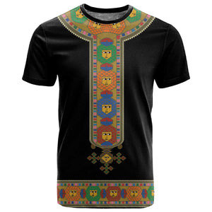 Ethiopia Saba Kemis Habesha Style T shirt Black Color
