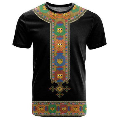 Ethiopia Saba Kemis Habesha Style T shirt Black Color