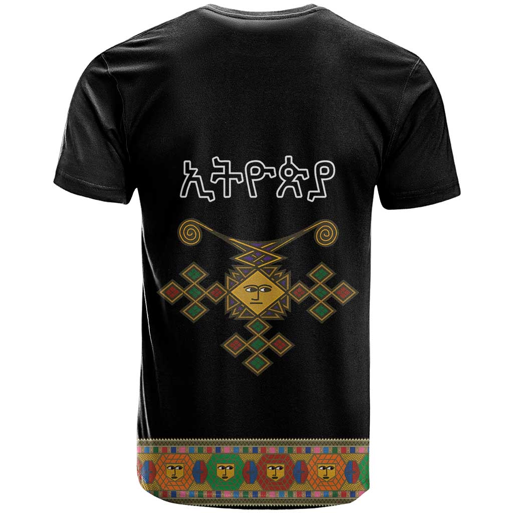 Ethiopia Saba Kemis Habesha Style T shirt Black Color