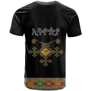 Ethiopia Saba Kemis Habesha Style T shirt Black Color