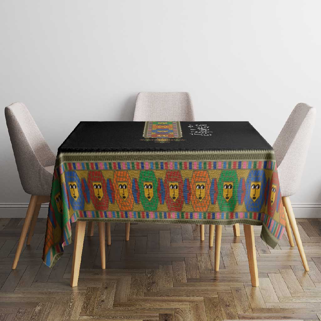 Ethiopia Saba Kemis Habesha Style Tablecloth Black Color