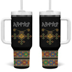 Ethiopia Saba Kemis Habesha Style Tumbler With Handle Black Color