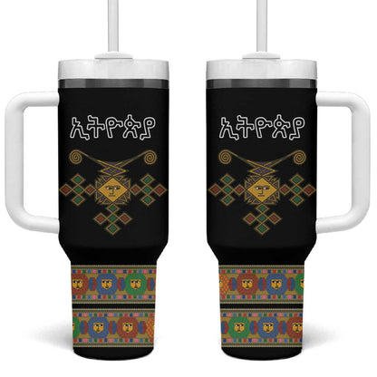 Ethiopia Saba Kemis Habesha Style Tumbler With Handle Black Color