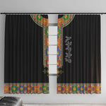 Ethiopia Saba Kemis Habesha Style Window Curtain Black Color