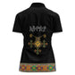 Ethiopia Saba Kemis Habesha Style Women Polo Shirt Black Color