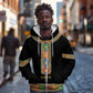 Ethiopia Saba Kemis Habesha Style Zip Hoodie Black Color