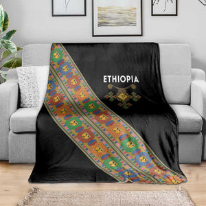 Ethiopia Saba Kemis Sash Style Blanket Black Color