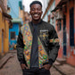 Ethiopia Saba Kemis Sash Style Bomber Jacket Black Color