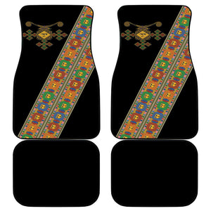 Ethiopia Saba Kemis Sash Style Car Mats Black Color