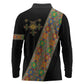 Ethiopia Saba Kemis Sash Style Long Sleeve Polo Shirt Black Color