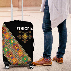 Ethiopia Saba Kemis Sash Style Luggage Cover Black Color