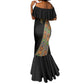 Ethiopia Saba Kemis Sash Style Mermaid Dress Black Color