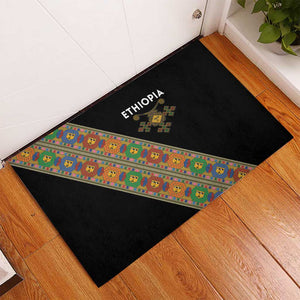 Ethiopia Saba Kemis Sash Style Rubber Doormat Black Color