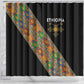 Ethiopia Saba Kemis Sash Style Shower Curtain Black Color
