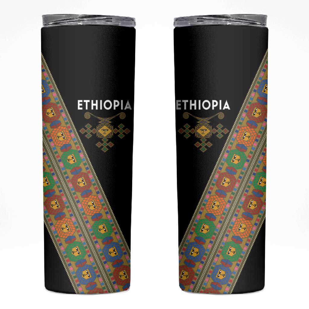 Ethiopia Saba Kemis Sash Style Skinny Tumbler Black Color