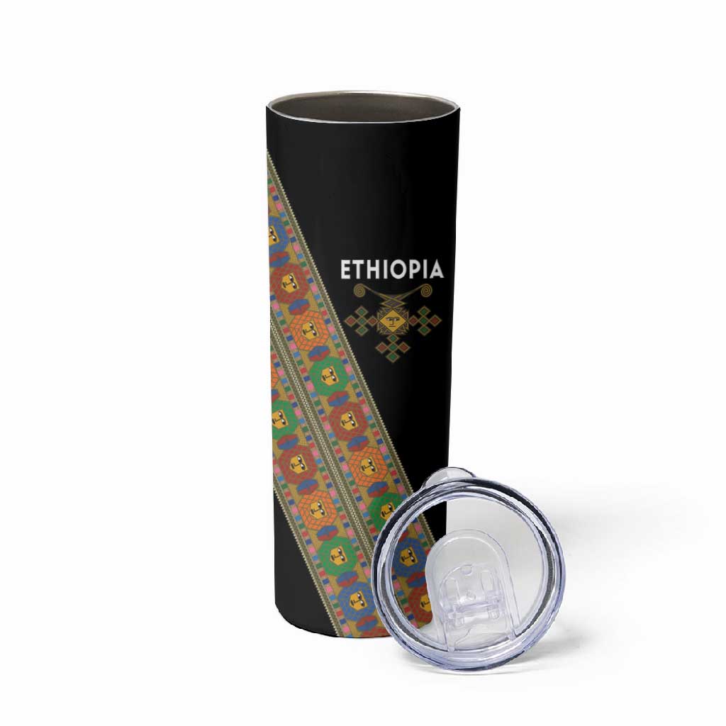 Ethiopia Saba Kemis Sash Style Skinny Tumbler Black Color