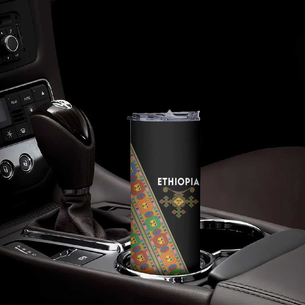 Ethiopia Saba Kemis Sash Style Skinny Tumbler Black Color