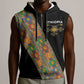 Ethiopia Saba Kemis Sash Style Sleeveless Zip Hoodie Black Color - African Pride