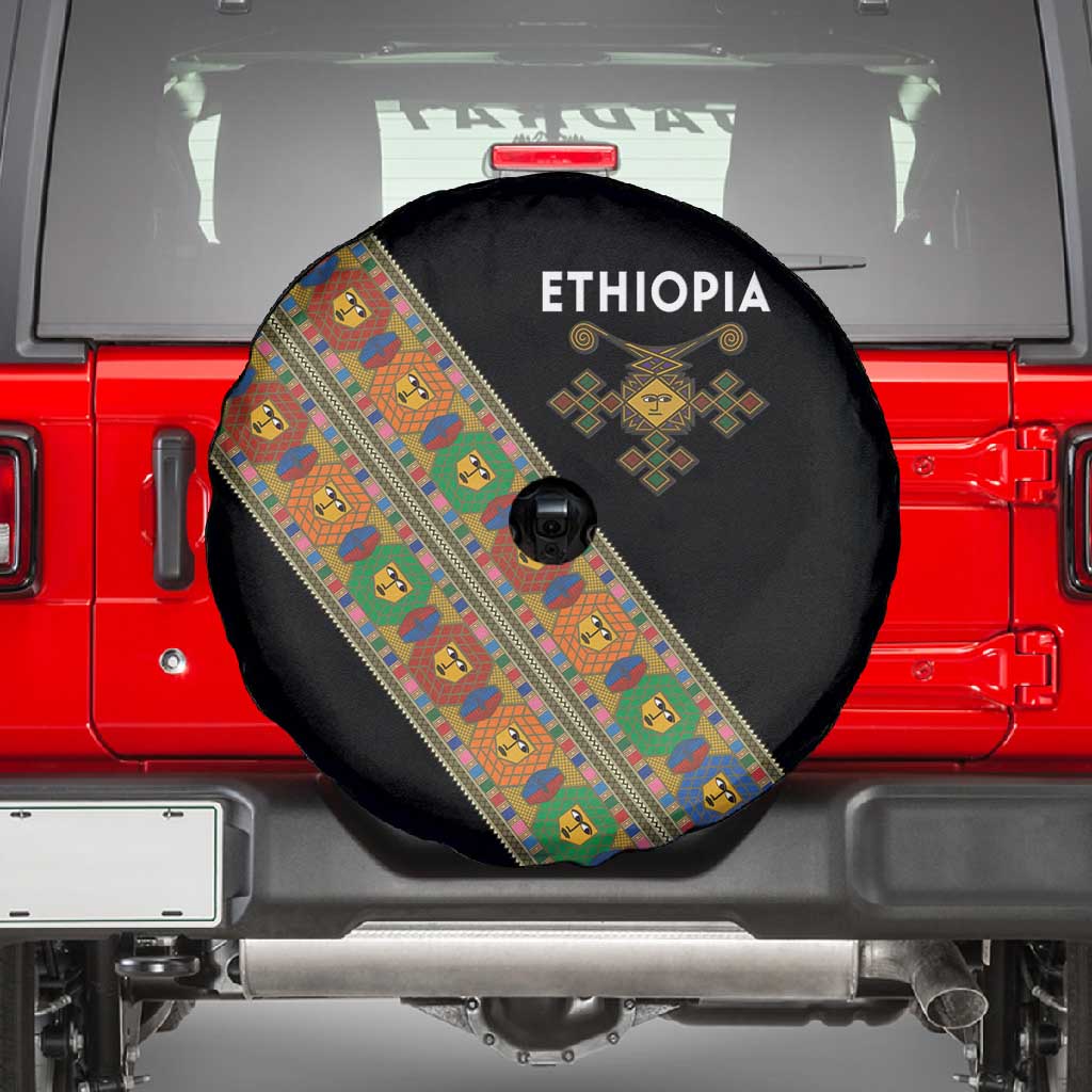 Ethiopia Saba Kemis Sash Style Spare Tire Cover Black Color