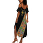 Ethiopia Saba Kemis Sash Style Summer Maxi Dress Black Color