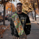 Ethiopia Saba Kemis Sash Style Sweatshirt Black Color