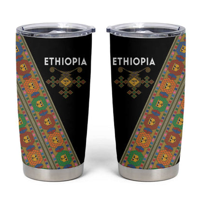 Ethiopia Saba Kemis Sash Style Tumbler Cup Black Color