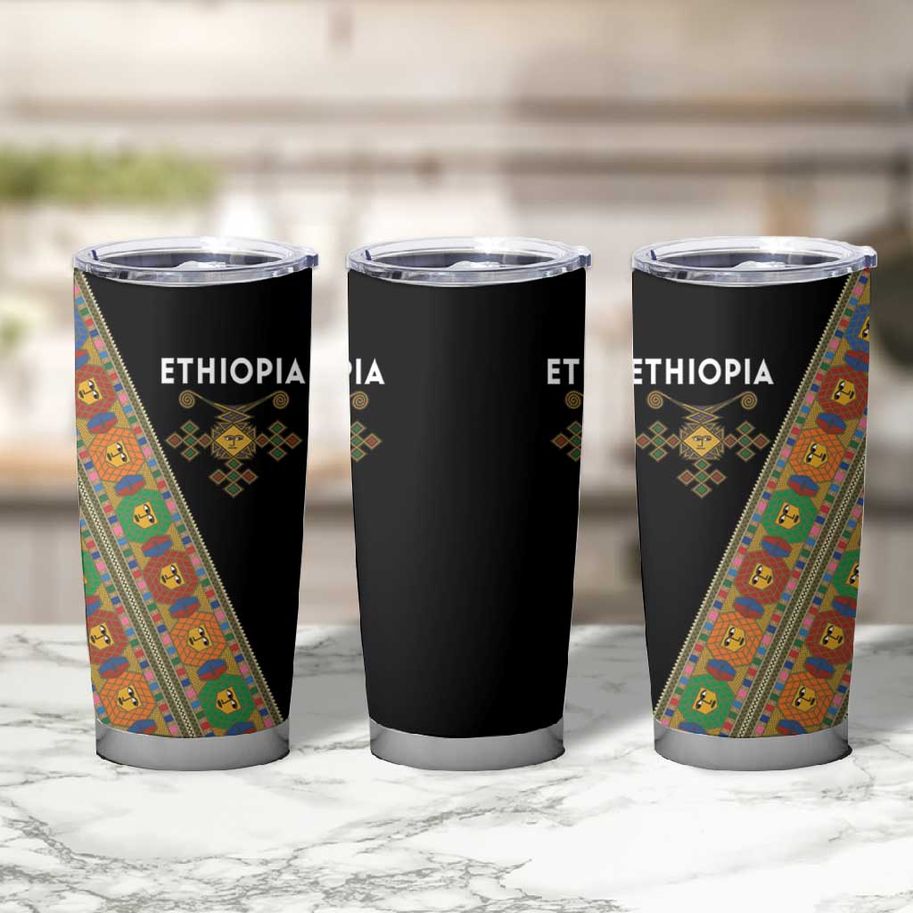 Ethiopia Saba Kemis Sash Style Tumbler Cup Black Color