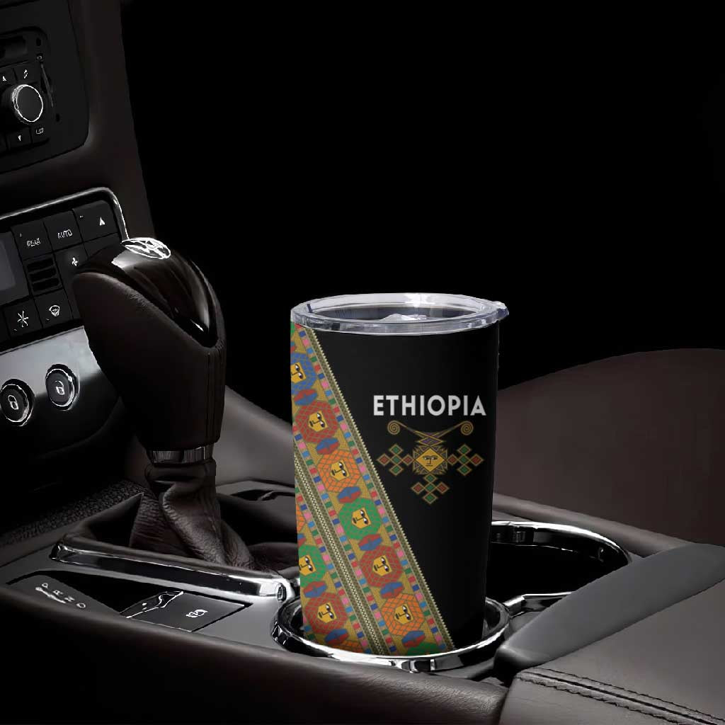 Ethiopia Saba Kemis Sash Style Tumbler Cup Black Color
