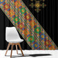 Ethiopia Saba Kemis Sash Style Window Curtain Black Color