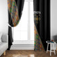 Ethiopia Saba Kemis Sash Style Window Curtain Black Color