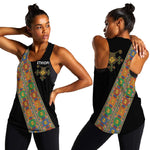 Ethiopia Saba Kemis Sash Style Women Racerback Tank Black Color