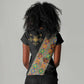 Ethiopia Saba Kemis Sash Style Women V-Neck T-Shirt Black Color