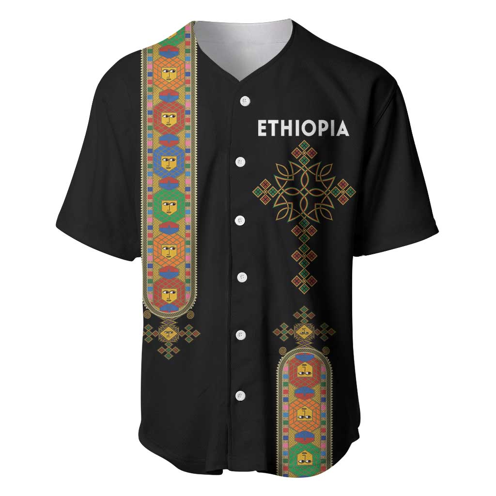 Ethiopia Saba Kemis Baseball Jersey Lion Of Judah Black Color