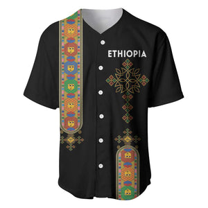 Ethiopia Saba Kemis Baseball Jersey Lion Of Judah Black Color