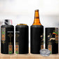 Ethiopia Saba Kemis 4 in 1 Can Cooler Tumbler Lion Of Judah Black Color