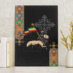 Ethiopia Saba Kemis Canvas Wall Art Lion Of Judah Black Color