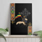 Ethiopia Saba Kemis Canvas Wall Art Lion Of Judah Black Color
