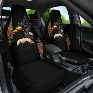 Ethiopia Saba Kemis Car Seat Cover Lion Of Judah Black Color