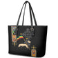 Ethiopia Saba Kemis Leather Tote Bag Lion Of Judah Black Color