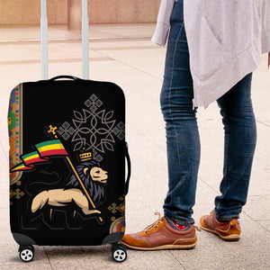 Ethiopia Saba Kemis Luggage Cover Lion Of Judah Black Color