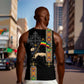 Ethiopia Saba Kemis Men Tank Top Lion Of Judah Black Color
