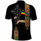 Ethiopia Saba Kemis Polo Shirt Lion Of Judah Black Color