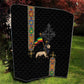 Ethiopia Saba Kemis Quilt Lion Of Judah Black Color